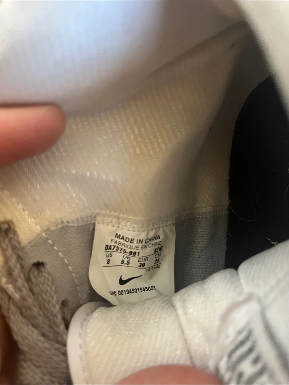 Nike High-Top Sneakers in Off-White with Gum Sole